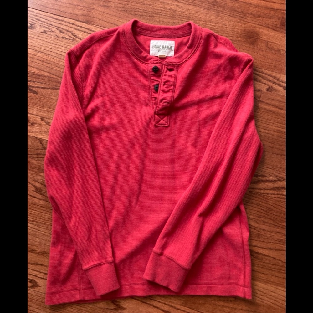 Eddie Bauer Red Henley
